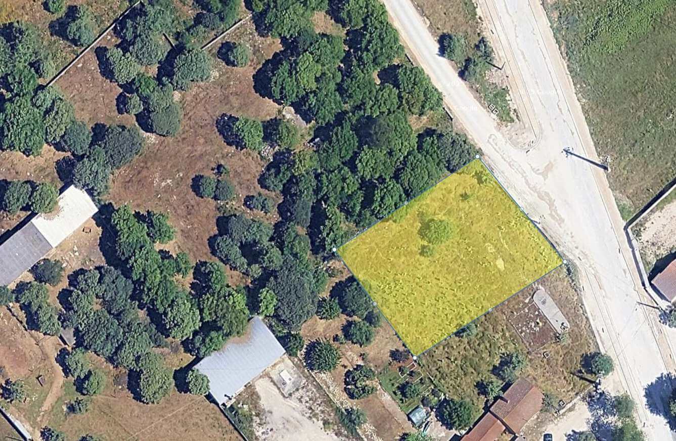 Vista aerea do terreno para construção com 1372 metros quadrados em Boleiros, Fátima