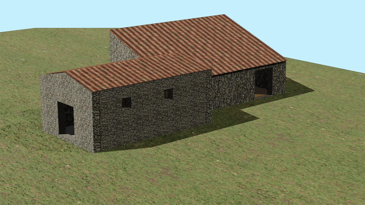 Edifício principal em pedra